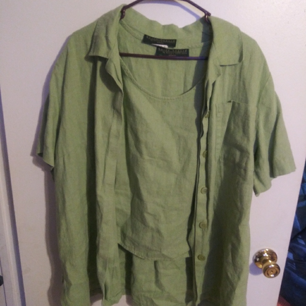 2 piece blouse & cover shirt